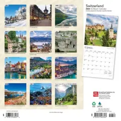 Browntrout 2024 Wall Calendar 12"x12" Switzerland