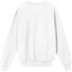 Batman Bat Mask With Bat Wings Men's White Crew Neck Long Sleeve Graphic Sweatshirt