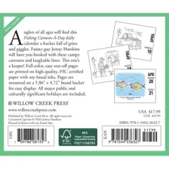 Willow Creek Press 2024 Daily Desk Calendar 5.2"x6.2" Fishing Cartoon-A-Day by Jonny Hawkins