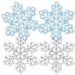 Big Dot of Happiness Winter Wonderland - Snowflake Decorations DIY Snowflake Holiday Party and Winter Wedding Essentials - Set of 20