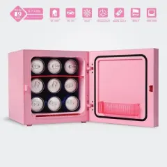 Ukonic Sanrio Hello Kitty Pink 6.7L Single Door Mini Fridge