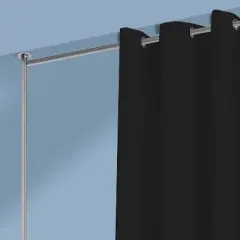 RoomDividersNow Zenfinit Alloy Steel Curtain Freestanding Stand 7ft Tall x 12ft Wide, Silver