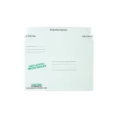 Quality Park Antistatic Fiberboard Disk Mailer 6 x 8 5/8 White Recycled 25/Box 64126