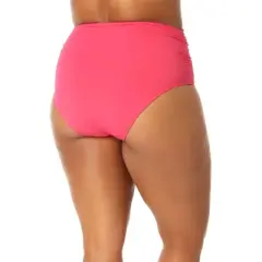 Anne Cole Plus - High Waisted Shirred Bottom