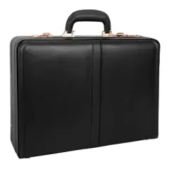 McKlein Harper Leather Expandable Attache Briefcase