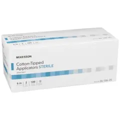 McKesson Cotton Applicator Swabstick, Sterile, 6 in.