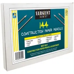 Sargent Art Colored Pencils for Construction Paper, Assorted, set of 144
