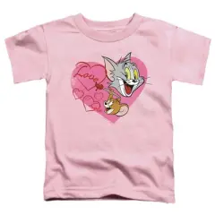 Toddler Boys' Tom And Jerry Valentine's Day Love Hearts T-Shirt For Toddler Boys And Girls