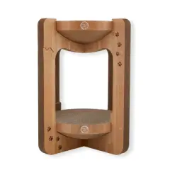 Necoichi Cozy Tower Cat Scratcher - Light Brown