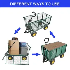 Anybear Flower Cart Green Cloth Bag Firewood Transport 200lbs Garden Cart