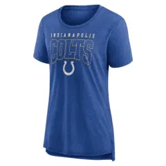 NFL Indianapolis Colts Women's Champ Caliber Heather Short Sleeve Scoop Neck Triblend T-Shirt