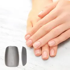 Unique Bargains Women's Full Coverage Fake Nails XS Deep Gray 1 Pc