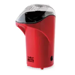 Salton Cinema Hot Air Popper Popcorn Maker with Bonus Cup to Measure Kernels and Melt Butter, Durable & Easy to Use, Red (CP1428R)
