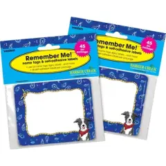 2pk 45ea Western Remember Me! Self-Adhesive Name Tag Labels - Barker Creek: Teacher Supplies, Classroom Props, School Charts