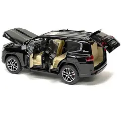 Toyota Land Cruiser Black Metallic 1/24 Diecast Model Car