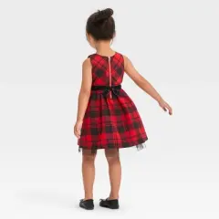 Toddler Girls' Plaid Dress - Cat & Jack&trade; Red