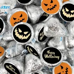 Halloween Candy Party Favors Chocolate Hershey's Kisses by Just Candy - Scary Pumpkins