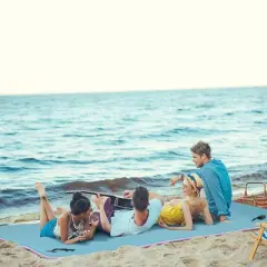 DSVIMOY 10'*5' Floating Mat, 3-Layer Swimming Pool Floating Water Mat, Thick Water Activities Mat for Lake, Oceans, Blue&Pink, 118"*59"*1.3"