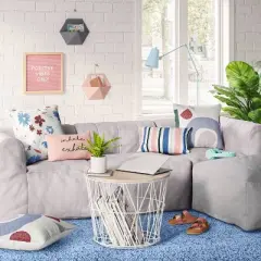 Modular Dorm Bean Bag Section Sofa Armless Gray - Room Essentials&trade;