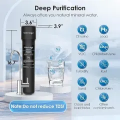 Waterdrop 15UB Under Sink Water Filter, Under Sink Water Filtration System for 2 Years
