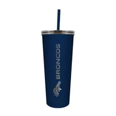 NFL Denver Broncos 24oz Skinny Tumbler with Straw