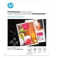 Hp Inkjet Brochure/Flyer Paper 103 Brightness 48lb 8-1/2 x 11 White 150/Pack CH016A
