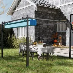 10' x 10' Retractable Pergola, UPF30+ Patio Pergola