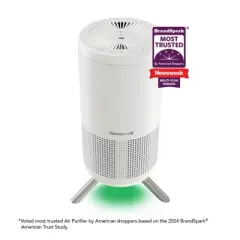 Honeywell Designer Series HEPA Tower White HPA830W: Air Purifier, 3 Settings, 100-300 sq. ft., AHAM & Energy Star Certified