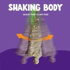 Joyfy 65" Halloween Hanging Cocoon Corpses Props Outdoor, Halloween Decoration Body Prop Corpses Skeleton with Lights&LED Eyes&Sound