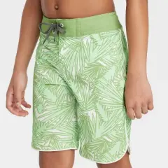 Boys' Palm Printed Swim Trunks - art class&trade; Green