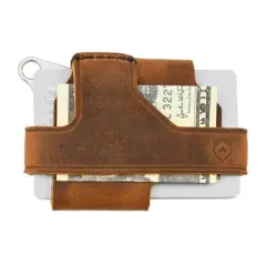 Trayvax Contour Wallet - Raw Tobacco Brown