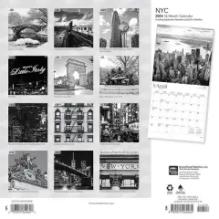 Browntrout 2024 Wall Calendar 12"x12" New York City Black & White