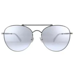 Jimmy Choo Abbie/G/S MXV Womens Aviator Sunglasses Silver Glitter Pearl 61mm