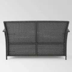 St. Lucia Wicker Loveseat - Gray - Christopher Knight Home