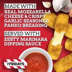 TGI Fridays Mozzarella Sticks Frozen Snacks with Marinara Sauce - 17.4oz