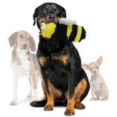 Mighty Microfiber Ball Bee Dog Toy - M