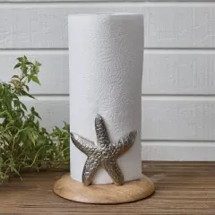 Split P Silver Starfish Paper Towel Holder