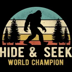 Women's Design By Humans Bigfoot - Hide And Seek World Champion By clickbong Racerback Tank Top