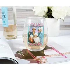 Silver Buffalo The Golden Girls "Squad Goals" Stemless Glass | Holds 20 Ounces