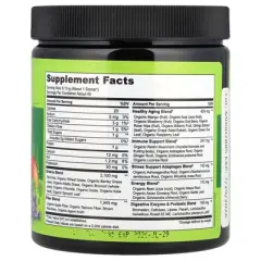 NATURELO Raw Greens Whole Food Powder, Unsweetened, 8.5 oz (240 g)