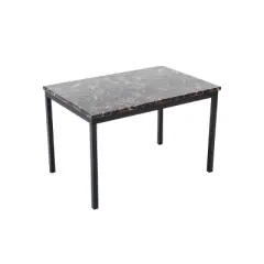 Arjen Rectangular Dining Table Black/Brown Finish - Boraam