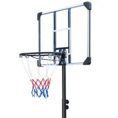 Portable Basketball Hoop, 5.6FT to 7FT Height Adjustable,Portable Basketball Hoop Goal System, Poolside Basketball Hoop,32 in Shatterproof Backboard