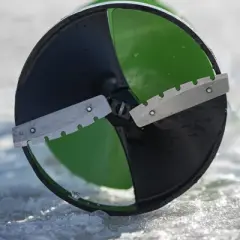 ION24508 Durable 10 inch Stainless Steel Replacement Threaded Blades with Bolts For Eskimo Winter Ice Fishing Auger Drill Attachment