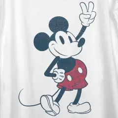 Women's Mickey & Friends Plaid Mickey Mouse Retro Scoop Neck