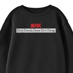 ACDC "Dirty Deeds Done Dirt Cheap" Youth Black Crew Neck Sweatshirt