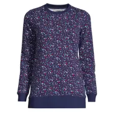 Lands' End Women's Serious Sweats Crewneck Long Sleeve Sweatshirt Tunic