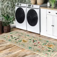 Washable Animal Living Room Rug, Soft Low Pile Non Slip Large Carpet for Bedroom, Nursery, Farmhouse, Hallway, Entryway, Laundry, Nursery, Kids Room
