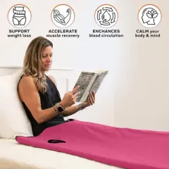 LifePro Far Infrared Sauna Blanket &ndash; Large Purple Portable Home Sauna for Detox & Relaxation | Temp Range: 77&ndash;176 &deg;F