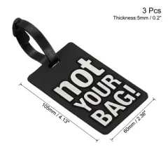 Unique Bargains PVC Durable Lightweight Backpack Travel ID Luggage Tag 3 Pcs