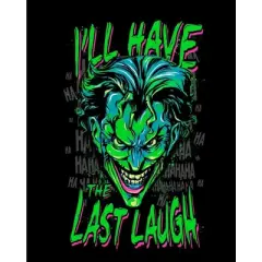 Batman Joker I'll Have The Last Laugh Black T-shirt Toddler Boy to Youth Boy